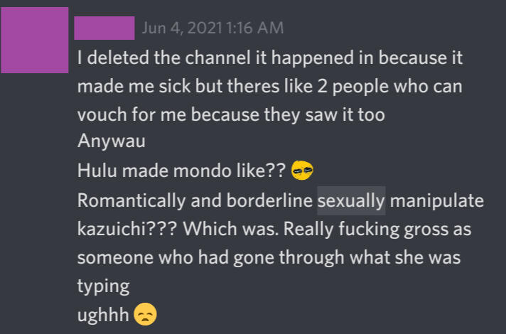 What someone testifies hulu roleplayed with them